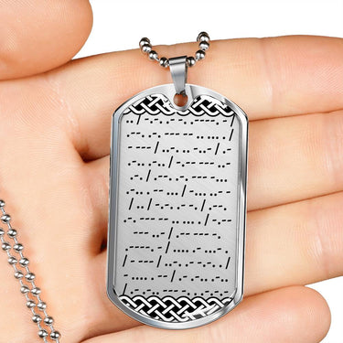Personalized Morse Code Promise Necklace For Men - Love You This Much